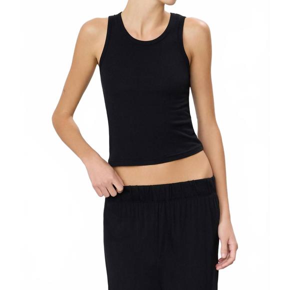 NEW ETERNE eterne fitted tank top in black - Picture 1 of 4